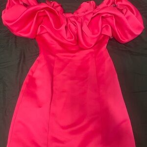 Elegant Red Off-Shoulder Dress